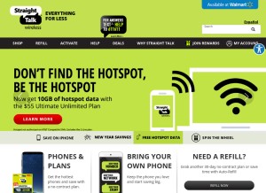 How straighttalk.com looks like on a tablet such as an iPad.