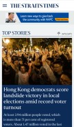 How straitstimes.com looks like on a mobile device such as an iPhone.
