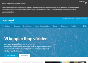 How stralfors.se looks like on a tablet such as an iPad.