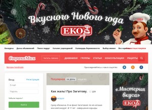 How stranamam.ru looks like on a tablet such as an iPad.