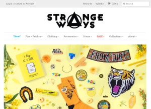 How strange-ways.com looks like on a tablet such as an iPad.