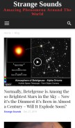 How strangesounds.org looks like on a mobile device such as an iPhone.
