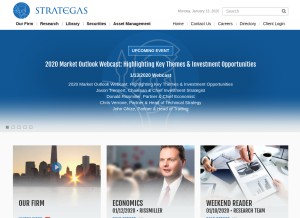 How strategasrp.com looks like on a tablet such as an iPad.