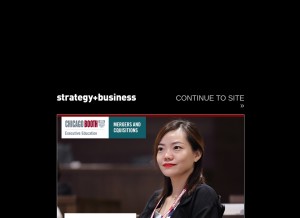 How strategy-business.com looks like on a tablet such as an iPad.