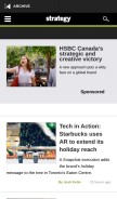 How strategyonline.ca looks like on a mobile device such as an iPhone.