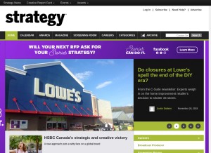 How strategyonline.ca looks like on a tablet such as an iPad.