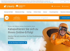 How strato-hosting.eu looks like on a tablet such as an iPad.