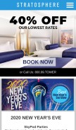 How stratospherehotel.com looks like on a mobile device such as an iPhone.