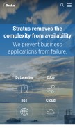 How stratus.com looks like on a mobile device such as an iPhone.