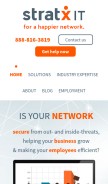 How stratxit.com looks like on a mobile device such as an iPhone.