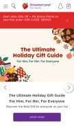 How strawberrynet.com looks like on a mobile device such as an iPhone.