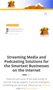 How streamguys.com looks like on a mobile device such as an iPhone.