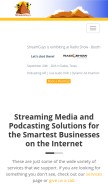 How streamguys.us looks like on a mobile device such as an iPhone.