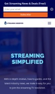 How streamingobserver.com looks like on a mobile device such as an iPhone.