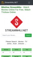 How streamm4u.net looks like on a mobile device such as an iPhone.
