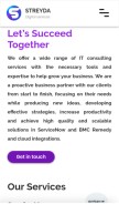 How streyda.eu looks like on a mobile device such as an iPhone.