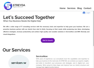 How streyda.eu looks like on a tablet such as an iPad.