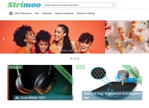 How strimoo.com looks like on a tablet such as an iPad.