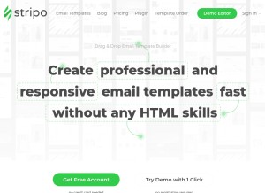 How stripo.email looks like on a tablet such as an iPad.