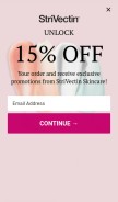 How strivectin.com looks like on a mobile device such as an iPhone.