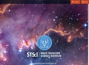 How stsci.edu looks like on a tablet such as an iPad.
