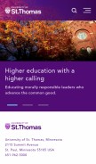 How stthomas.edu looks like on a mobile device such as an iPhone.