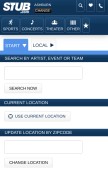 How stub.com looks like on a mobile device such as an iPhone.