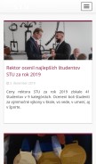 How stuba.sk looks like on a mobile device such as an iPhone.