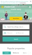 How student.com looks like on a mobile device such as an iPhone.