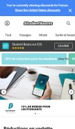 How studentbeans.com looks like on a mobile device such as an iPhone.