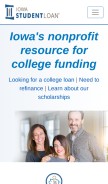 How studentloan.org looks like on a mobile device such as an iPhone.