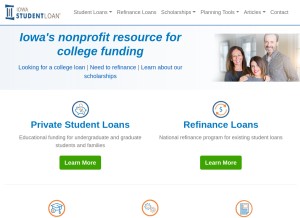 How studentloan.org looks like on a tablet such as an iPad.