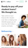 How studentloanhero.com looks like on a mobile device such as an iPhone.