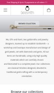 How studiogoldsmith.com looks like on a mobile device such as an iPhone.