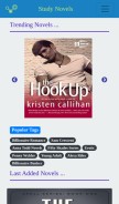 How studynovels.com looks like on a mobile device such as an iPhone.