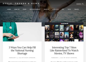 How stylebuzzer.com looks like on a tablet such as an iPad.