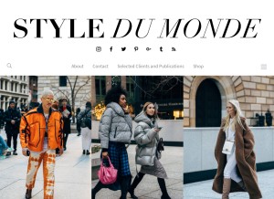 How styledumonde.com looks like on a tablet such as an iPad.