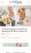 How stylemepretty.com looks like on a mobile device such as an iPhone.