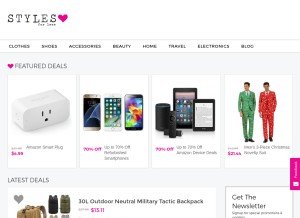 How stylesforless.com looks like on a tablet such as an iPad.