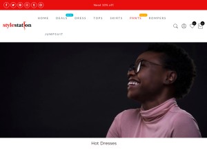 How stylestationng.com looks like on a tablet such as an iPad.