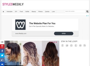 How stylesweekly.com looks like on a tablet such as an iPad.