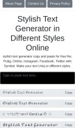 How stylish-text-generatore.blogspot.com looks like on a mobile device such as an iPhone.