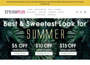 How stylishplus.com looks like on a tablet such as an iPad.