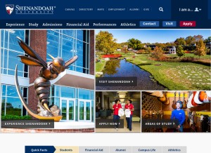 How su.edu looks like on a tablet such as an iPad.