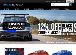 How subispeed.com looks like on a tablet such as an iPad.