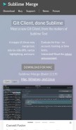 How sublimemerge.com looks like on a mobile device such as an iPhone.