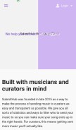 How submithub.com looks like on a mobile device such as an iPhone.