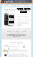How substitutealert.com looks like on a mobile device such as an iPhone.