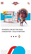 How sudafed.com looks like on a mobile device such as an iPhone.