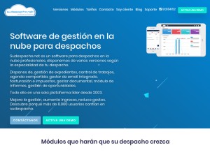 How sudespacho.net looks like on a tablet such as an iPad.